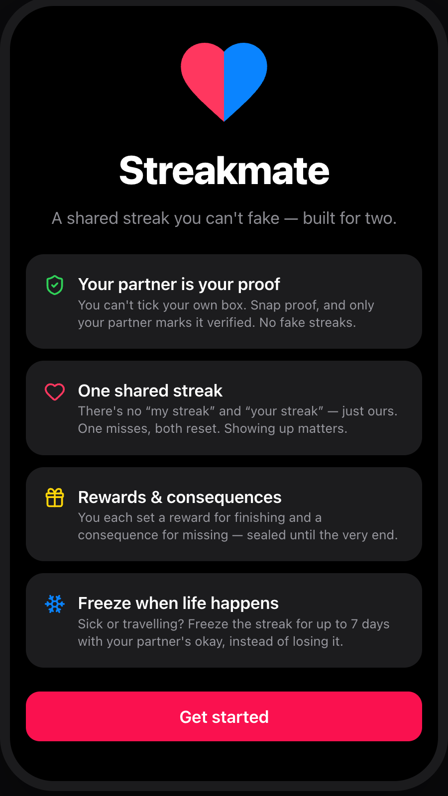 Streakmate app screen
